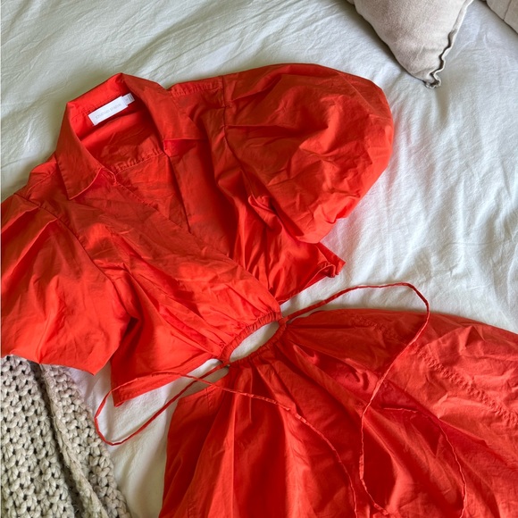 Jonathan Simkhai aulora cotton poplin dress - Picture 5 of 8